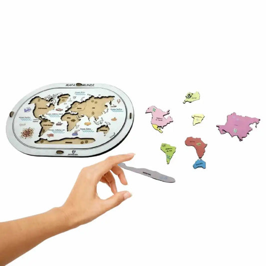 Mapa Mundi Quebra Cabeça Montessori