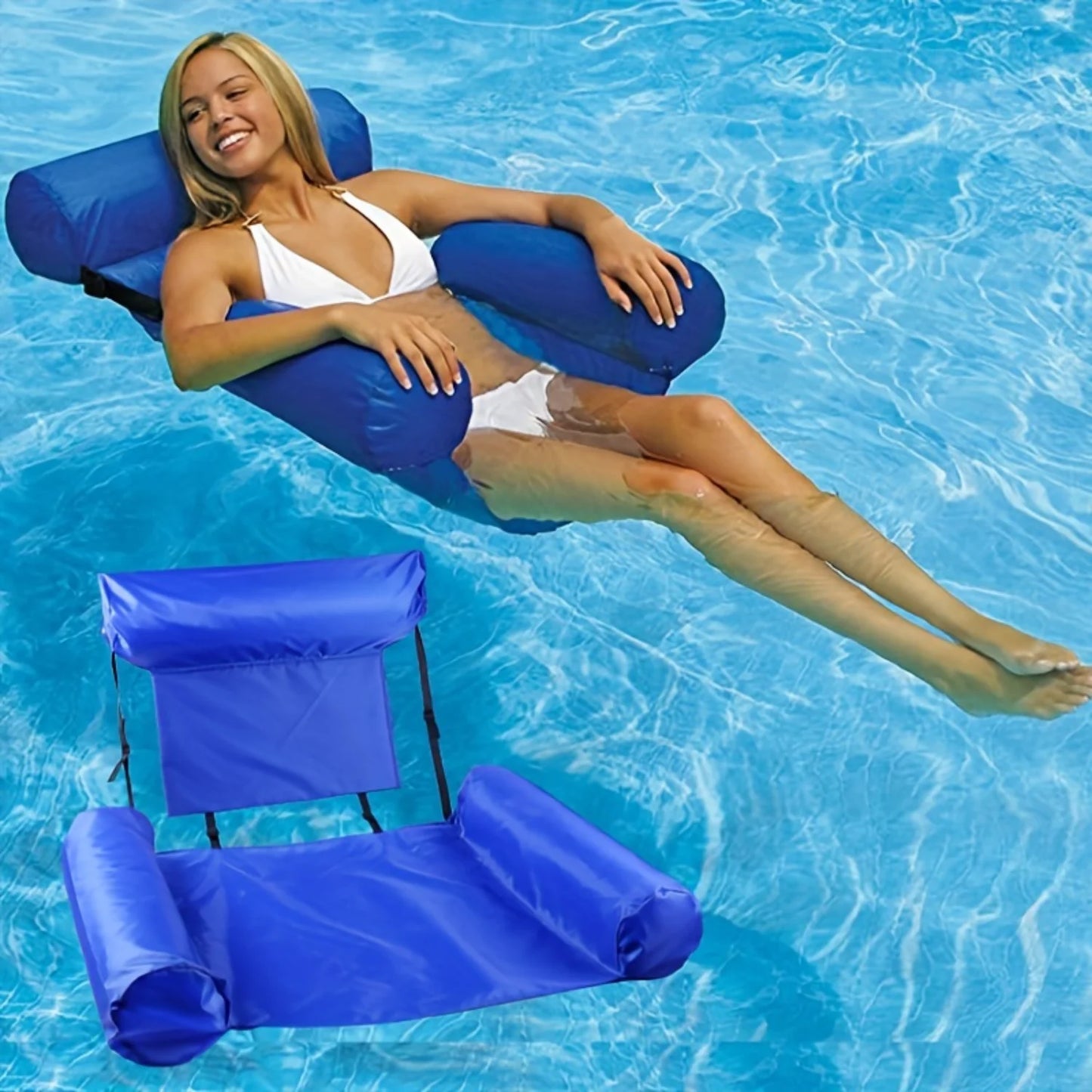 Cadeira Bóia Reclinável Espreguiçadeira Fluante Para Piscina