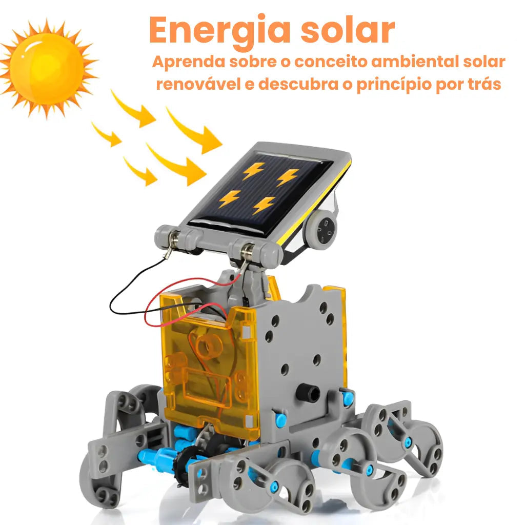 Robô Energia Solar Brinquedo de Construção 12 em 1 - RobotToy