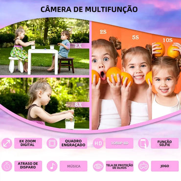 Mini Câmera Unicornio Roxa