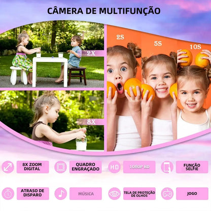 Mini Câmera Unicornio Roxa