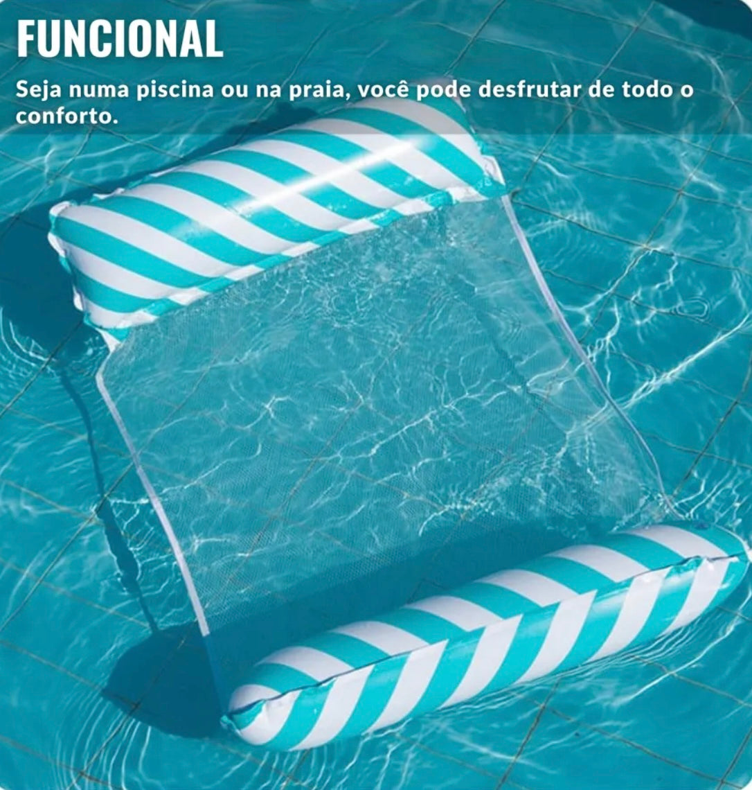Flutuador de Piscina com Tela - Rede Inflável