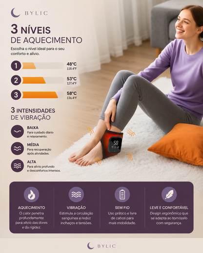 Massageador de Tornozelo Elétrico Aquecido