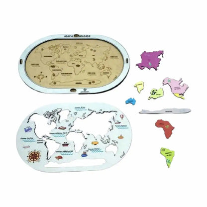 Mapa Mundi Quebra Cabeça Montessori