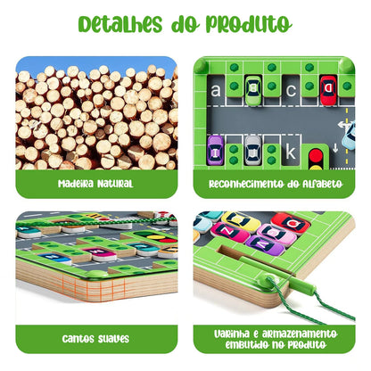Labirinto Alfabeto Magnético Brinquedo Montessori
