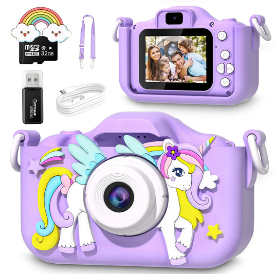 Mini Câmera Unicornio Roxa