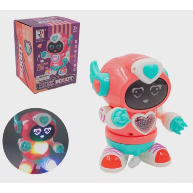 Brinquedo Robô Dançarino Infantil Com Som e Led Colorido