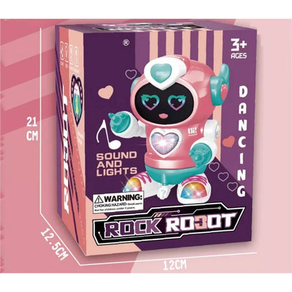 Brinquedo Robô Dançarino Infantil Com Som e Led Colorido