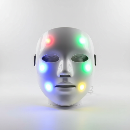 Máscara de LED facial com diferentes cores de luz